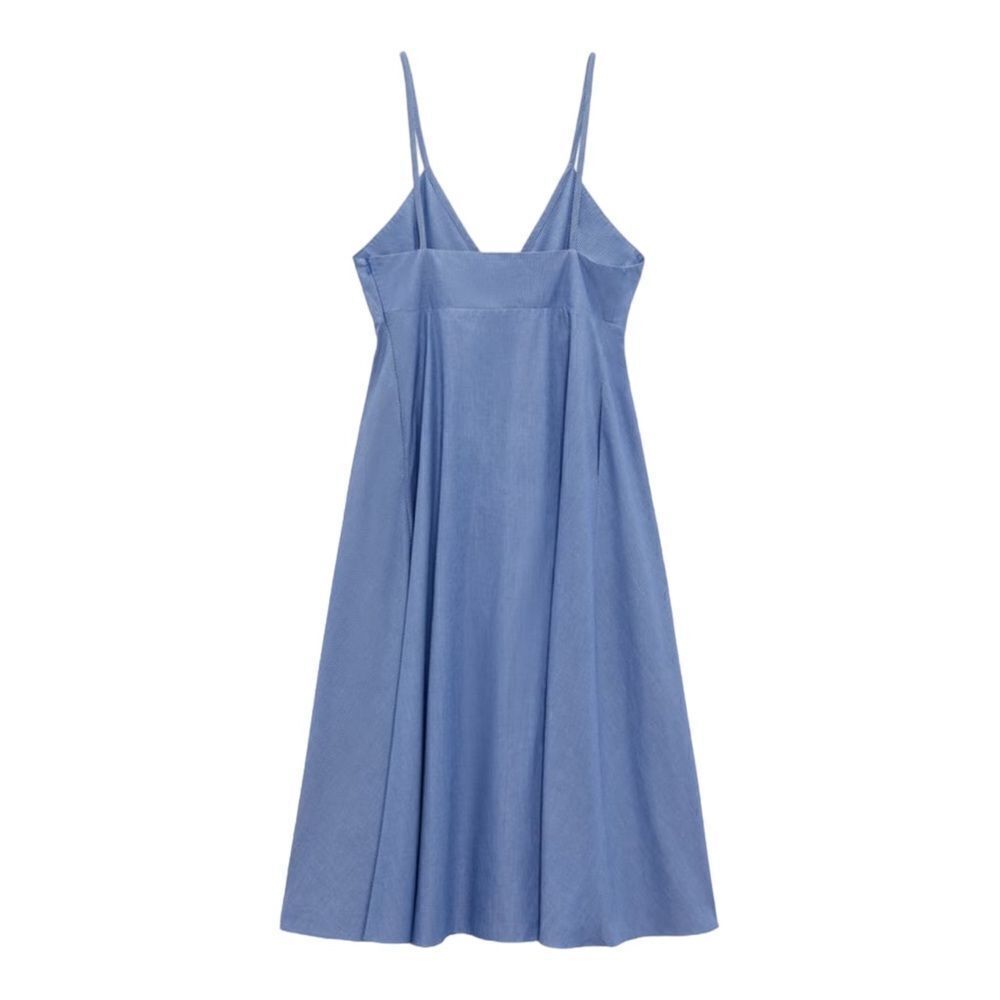 Zara Blue and White Midi Dress - Picture 2 of 10